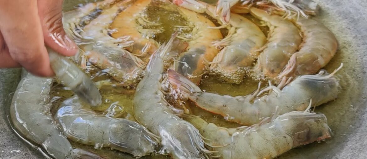 SHRIMP CHILI RECIPE | Deep Fried Shrimp Fried Garlic Recipe | Eating Shrimp Delicious