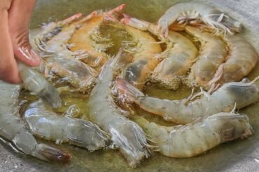 SHRIMP CHILI RECIPE | Deep Fried Shrimp Fried Garlic Recipe | Eating Shrimp Delicious