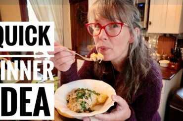 Homestead Pantry Meals | White Chicken Chili Cornbread Skillet