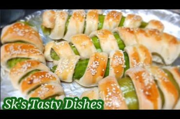 Stuffed Chilli Rolls Recipe | With English Subtitles | Easy Recipe | Sk's Tasty Dishes