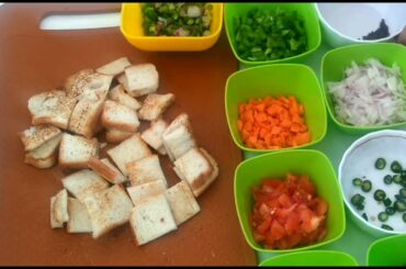 Chili bread manchurian | bread chilli recipe| Indo Chinese cuisine| by Kitchen with nauf