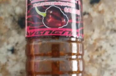 Sauce my sister brought me from Mexico. Pepe bigotes veneno black habanero.