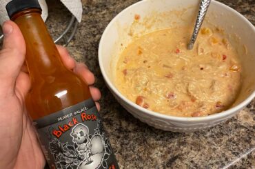 Black Rose habanero sauce from Pepper Palace! Goes good with anything, this is just some fajita soup