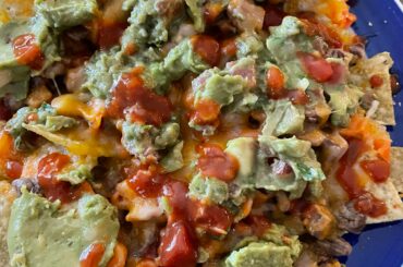Carne & Habanero Nacho’s with Spicy Guac and Ghost Pepper Salsa!