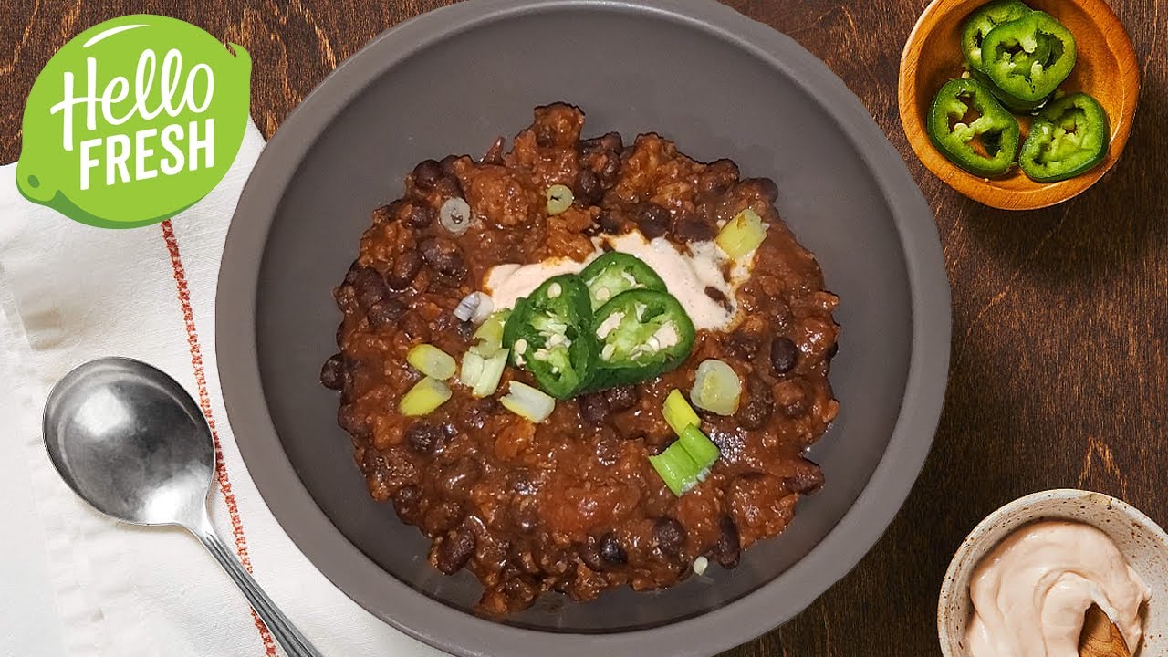 One Pot Longhorn Turkey & Black Bean Chili HelloFresh US Recipe