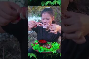 YouTube #shorts | Wow Eating  Squid Seafood With Chili Sauce Recipe, Delicious Food