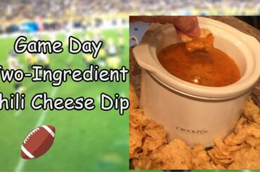 Game Day Simple Two-Ingredient Chili Cheese Dip - Recipe Only