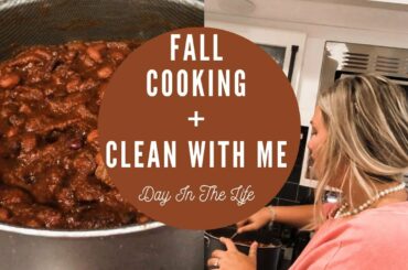 Fall Vegetarian Chili Recipe + Clean with me Day in the life vlog