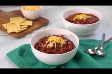 Quick recipes for food... ( Wholesome Bean Chili ) .