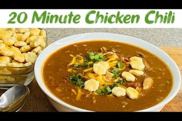 Quick & Easy Chicken Chili Recipe | 20 Minute Meal | (BEST EVER!)