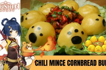 Genshin Impact Recipe #55 / Chili Mince Cornbread Buns / Stove God's Food?