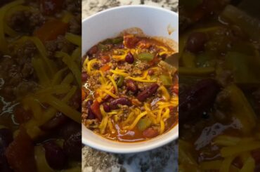I made chili for the first time