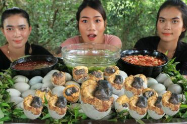 Yummy cooking and eating egg duck boiled with chili sauce recipe - Cooking and eating