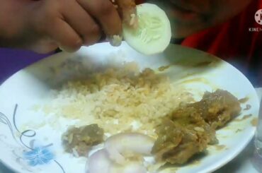 spicy chili chicken 'with white rice and salad|@hungry alif