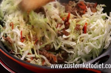 Keto Chili Blackbean Pork Cabbage Stir Fry | Easy Keto Recipes For Beginners