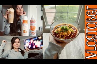 Vlogtober 2021 | Iced Pumpkin Spice Coffee + Cook Chili With Me + Scary Show! Sharlene Colon