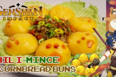 Genshin Impact Recipe #2: Chili-Mince Cornbread Buns in real life!