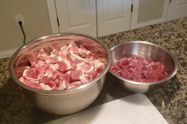 Texas chili prep for this Saturdays canning party.
