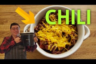 Easy Beef Chili with Kindey Beans Slow Cooker Recipe