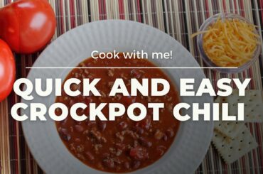 QUICK CROCKPOT CHILI RECIPE | COOK WITH ME | VLOGTOBER DAY 19