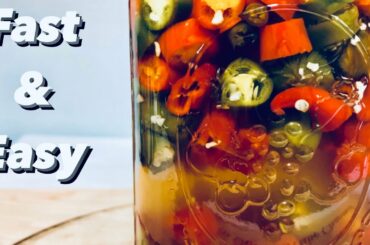 Easy Pickled Peppers Recipe | No Canning | How to Pickle Chili Peppers