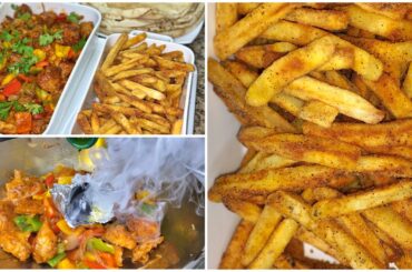 Baked Chicken Chili Recipe Restaurant Style With Masala French Fries