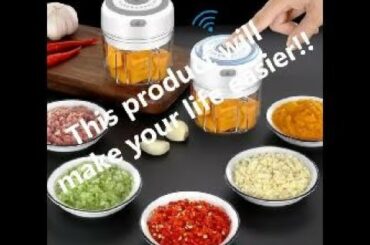 USB Charging Electric Mini Garlic Blender | Chili Blender | Ginger Blender | Mini Food Chopper