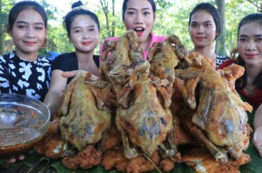 Chicken crispy with chili sauce cooking and eating - Chicken crispy recipe