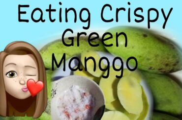 EATING CRISPY SOUR MANGGO /WITH SALT AND CHILI /and fruit natural manggo