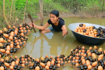 survival in forest - Found Snail and Egg - Cooking Snail  with spicy chili / Tasty Cooking