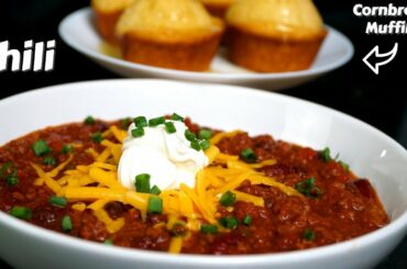 How To Make Chili | Beef Chili w/ Cornbread Muffins #MrMakeIthappen #Chili