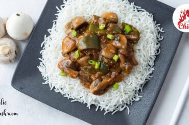 Takeout style Chili Garlic Mushroom | Vegan and Vegetarian Recipes | ASMR Cooking