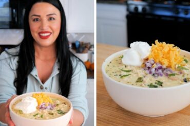 How to make White Chicken Chili Recipe | Crumbly Buttery Corn Bread recipe