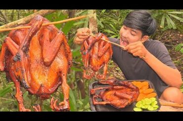 Unthinkable PN Cooking Duck BBQ Recipe Eating with Hot Dry Chili So Delicious - Roasted Duck BBQ