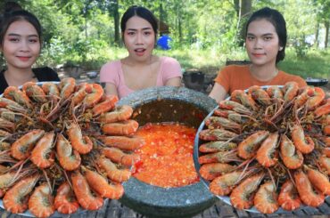 Cooking shrimp stir-fry with chili sauce recipe - Cooking and eating shrimp stir-fry