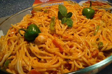 *Chicken vegetable spaghetti ;