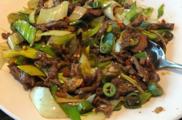 Got some chili beef from a traditional Chinese restaurant.