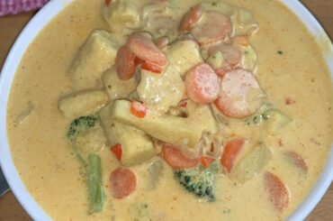 A creamy dish that I made with the only spicy thing being in it was Ghost pepper (Naga Jolokia)