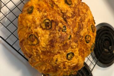 So one posted ghost pepper cheese earlier. Here’s the bread I use it to make.
