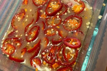 Anyone else make something like this? Fresnos in lime juice, olive oil, salt + pepper.