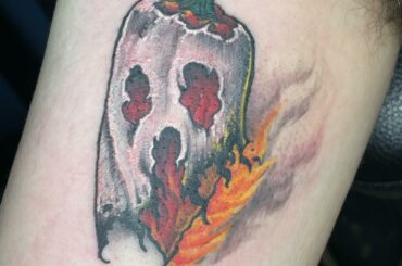 New ghost pepper tattoo by Doc Undead @ Graves Ink Tattoo Studio in San Antonio, Texas.