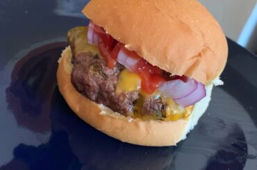 Looks like a regular burger, until you bite in. 1/4 chocolate ghost pepper cheeseburger