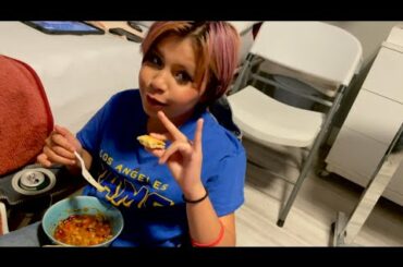 Making chili for Sophia