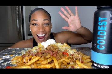 HUGE EXCITING NEWS!!!!! CHILI CHEESE FRIES MUKBANG