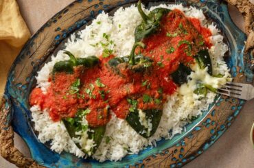 Pati Jinich - Chile Relleno Rice with Salsa Roja
