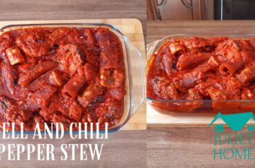 EASY Method To Make Bell And Chili Pepper Stew || Friendly TUTORIAL#bellpepper#,#chilipepper#,#stew#