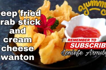 Deep fried crab stick and cream cheese wanton || easy cooking || delicious recipe