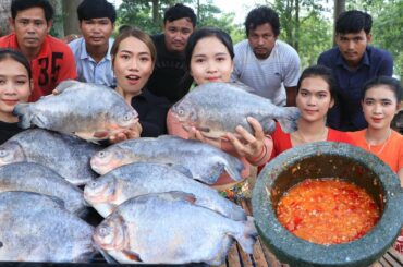Amazing cooking fish fried with chili sauce recipe and vegetable - Fish fried recipe