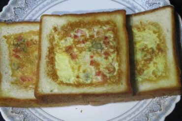 Bell Pepper Chili Pocket Omelette /Bread Omelette/Dinner Recipes/Omelette Recipes/Bread Recipes 960