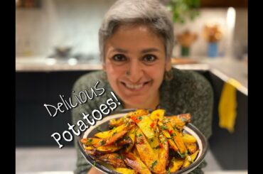 Coriander Garlic Chilli POTATO WEDGES | Delicious potato recipe | Food with Chetna